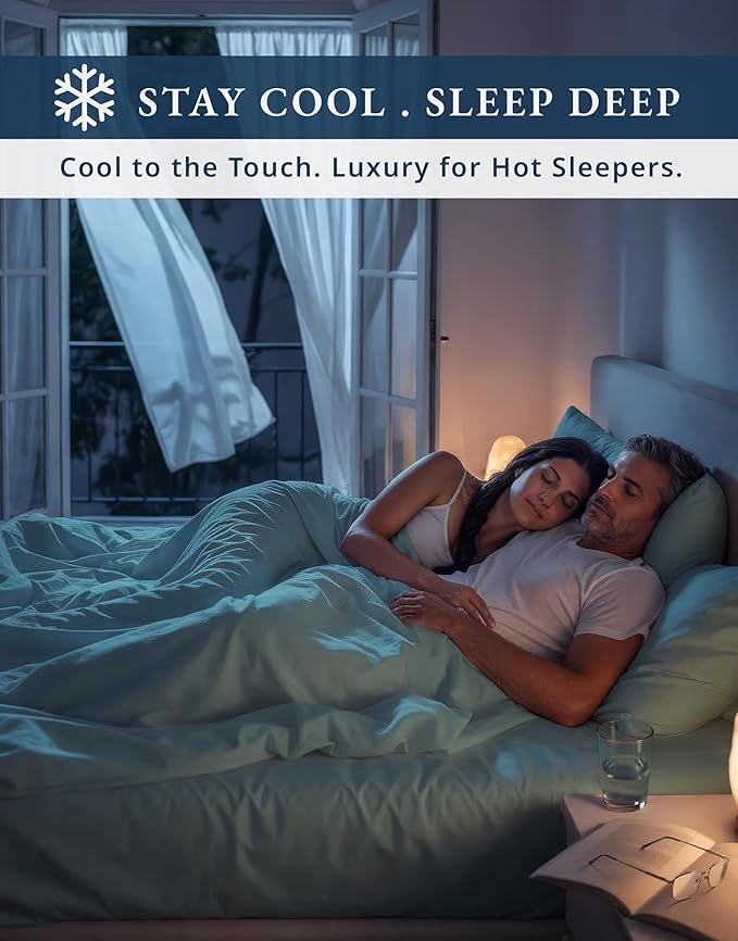 LANE LINEN Luxury Hotel Style 100% Egyptian Cotton Bed Sheets Full Size - 1000 Thread Count, Mercerized Cotton, Fade Resistant Sustainably Produced Full Bedding Sheets & Pillowcases - French Blue