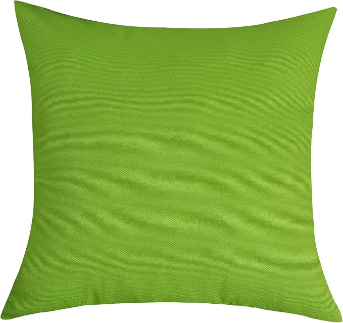 TangDepot 100% Cotton Solid Throw Pillow Cover 16x16 Apple Green | 100% cotton, same-color zip, machine wash & air dry. For living room, bedroom, office, car. 42 colors, 178 sizes. Cover only.