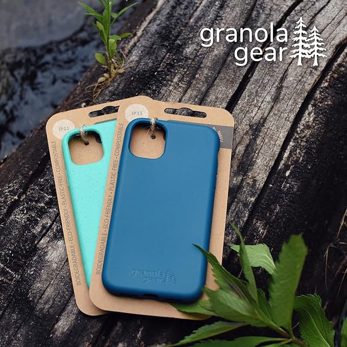 Eco by GranolaGear - Eco Friendly Phone Case for iPhone 11 Pro Max by GranolaGear - Biodegradable, Compostable, Plastic-Free, Made from Plants - Pacific Blue