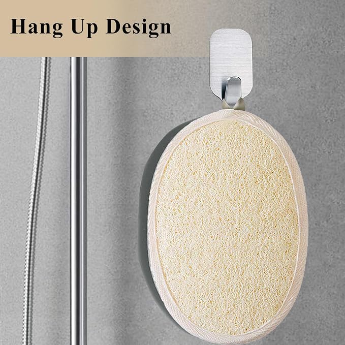[Pack of 6] Loofah Sponge Pads Natural Organic Bath Luffa Sponges Pads Natural Bath Shower Loofah Body Scrubber Sponges for Exfoliating Your Skin