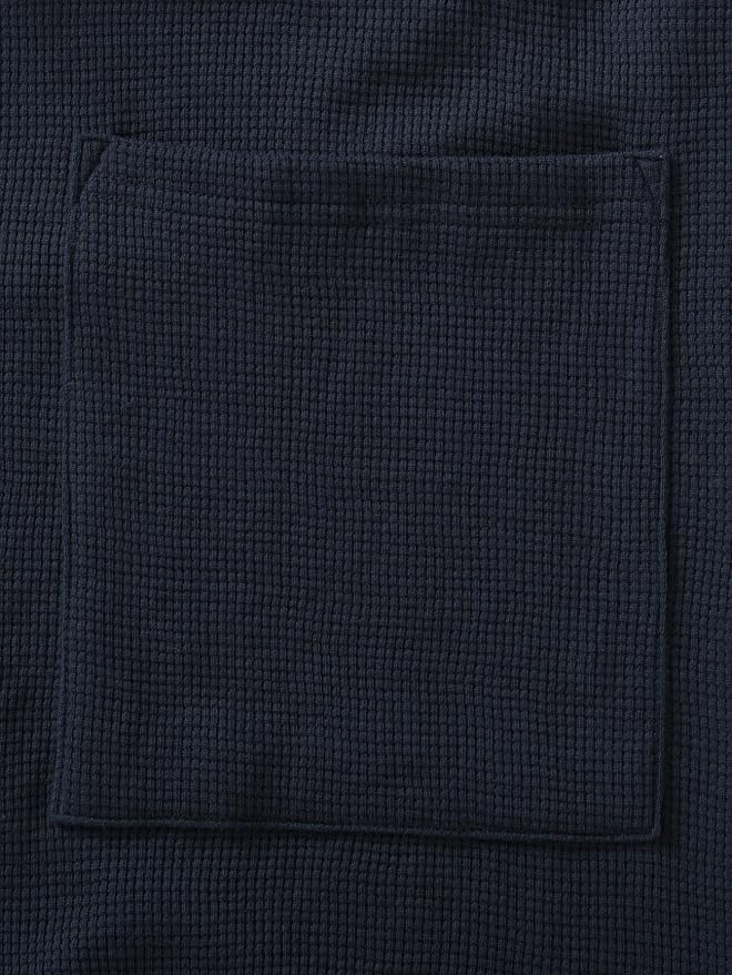 Latuza Men's Waffle Knit Hooded Robe Lightweight Bathrobe