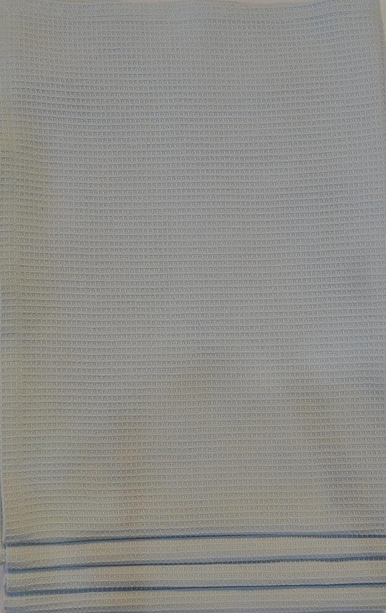 WAFFLE HAND TOWELS PACK OF 4, 20X29 INCHES, 100% NATURAL ORGANIC COTTON GOTS CERTIFIED (BLUE MIST) SUPER ABSORBANT & QUICK DRY, NO SOFTENERS, ENVIRONMENT FRIENDLY
