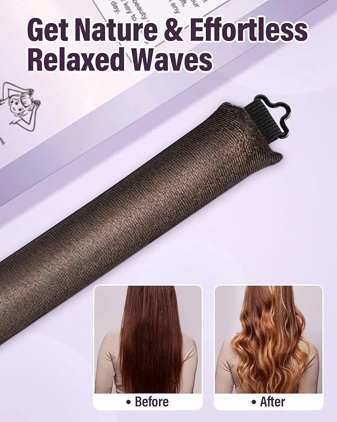 Heatless Hair Curler Overnight Curls-3 Pcs No Heat Curling Blowout Rod to Sleep In,Hair Rollers with Satin Scarf