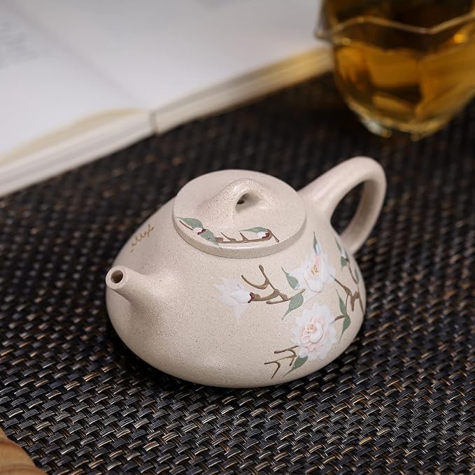 Zisha Teapot, Chinese Yixing Clay Handmade Teapot 8.4 Oz, Infuse Brew Kung Fu Loose Leaf Tea Maker