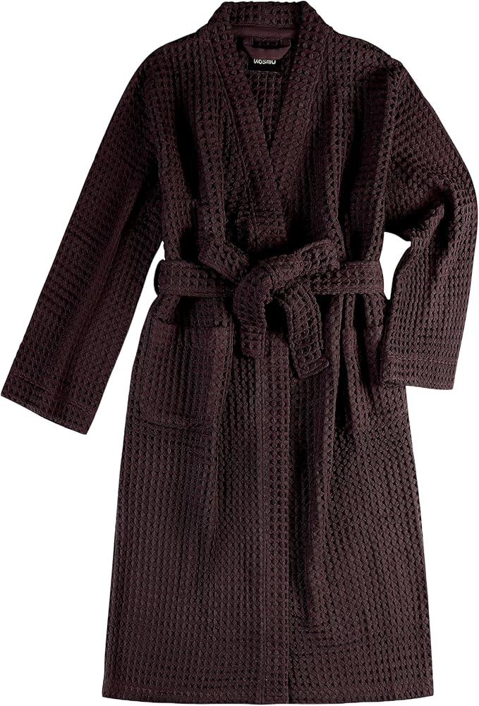 Luxury Organic Japanese Cotton Hotel & Spa Waffle Bathrobe for Men and Women (Hooded/Kimono)