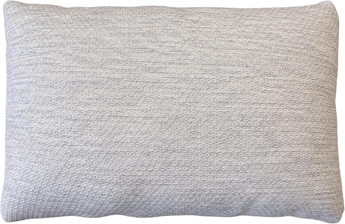 ORGANIC TEXTILES 100% Handmade Organic Shredded Latex Bed Pillow with Heather Grey Removable Cover - (Queen, Pack of 1)