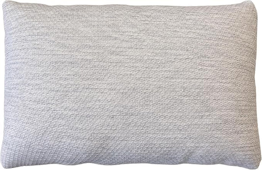 ORGANIC TEXTILES 100% Handmade Organic Shredded Latex Bed Pillow with Heather Grey Cover - (Travel, Pack of 1)