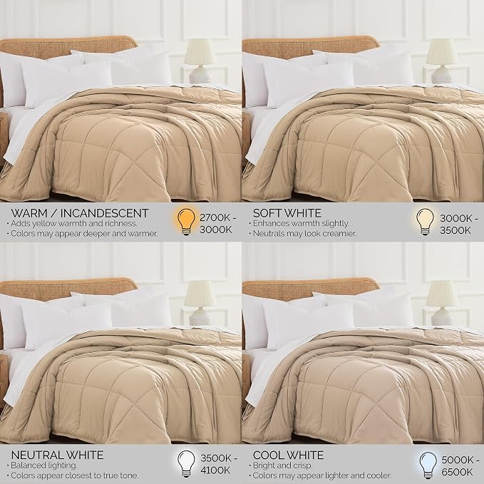 Southshore Fine Living, Inc. California King Comforter, Cozy and Fluffy Down Alternative Comforter Only, Hotel Quality Cal King Bedding Beige Comforters, Easy Care, Wrinkle-Free Bedding, Soft Sand