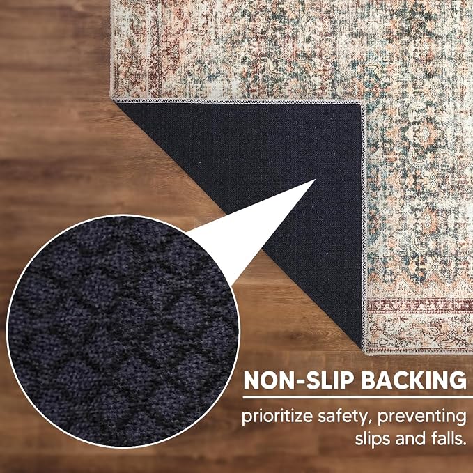Keen Home Design 24"x36" Rug - Machine Washable Entry Rug with Non-Slip Backing, Ideal for Enteryway, Kitchen, Bathroom, Laundry Room - Vintage, Easy Clean, Durable, Low Pile - (2' x 3')