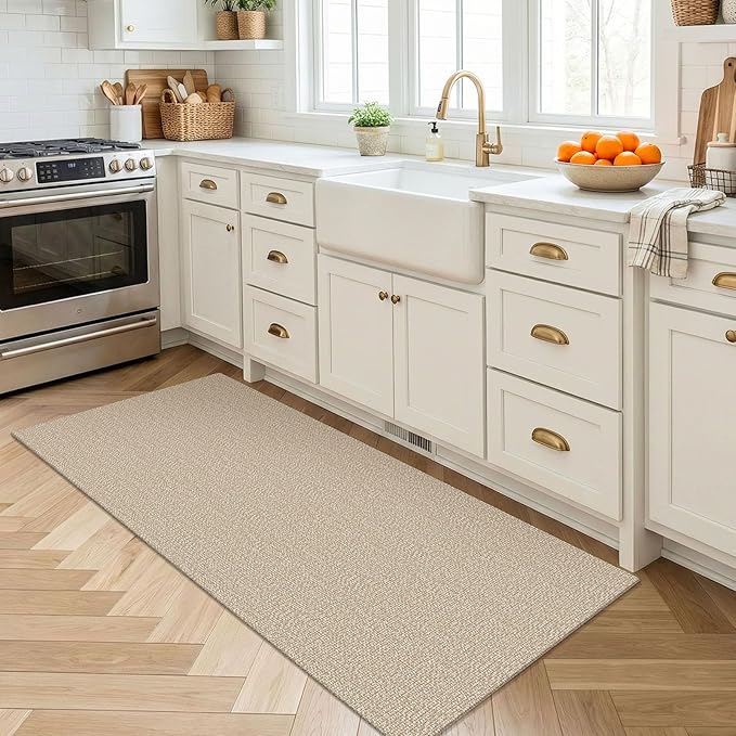 EARTHALL Washable Runner Rug 2x4 Ft Non Slip Runners for Hallways Cotton Rubber Backed Entryway Runner Braided Indoor Floor Runners Carpet for Entryway, Hallway, Kitchen, Bedroom, Black/Grey