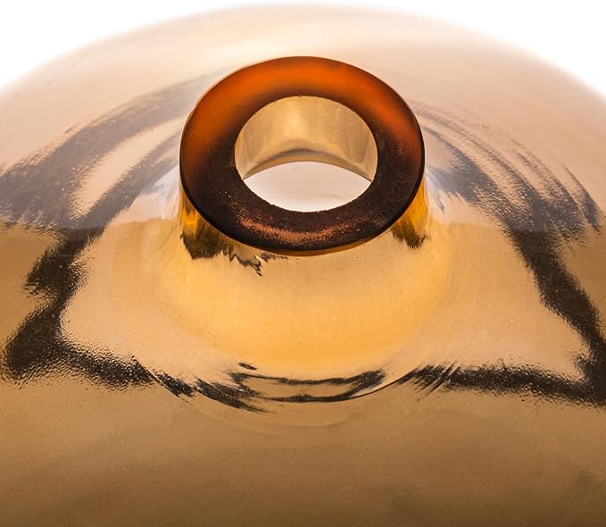 Modern Clear Tinted Glass Vase, Amber