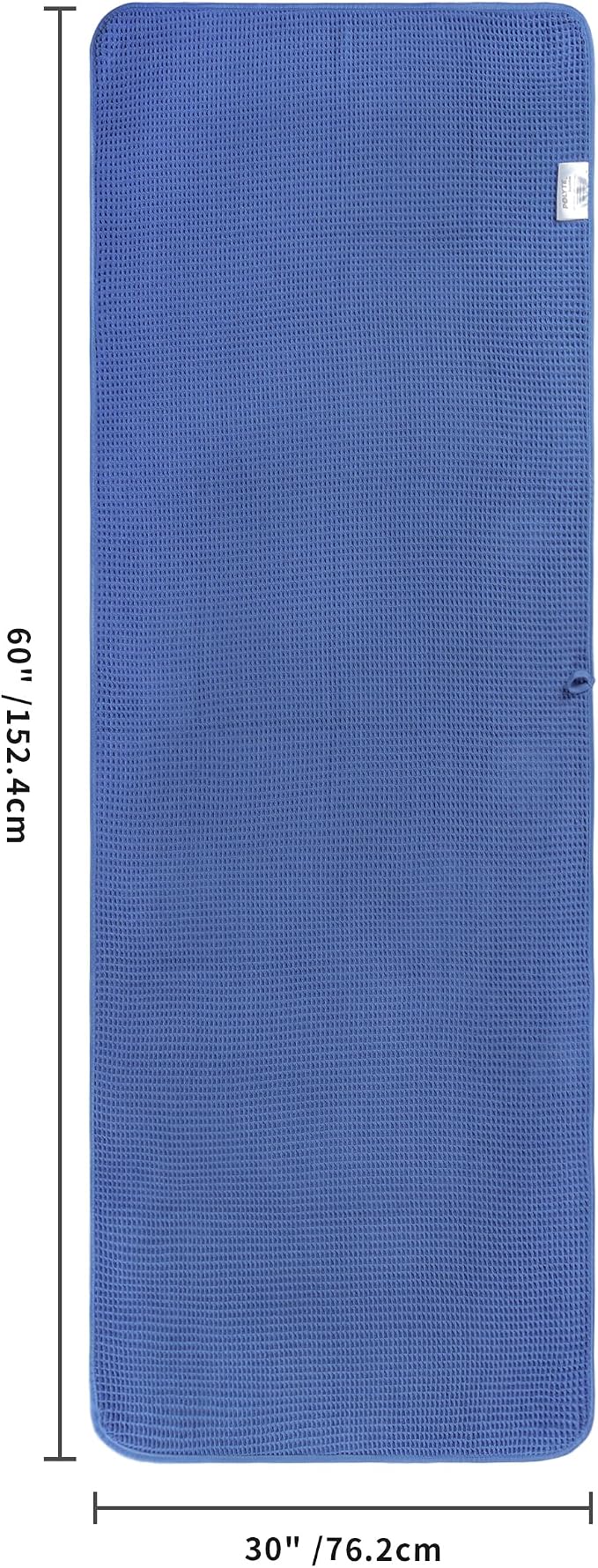 POLYTE 380 GSM Microfiber Oversize Quick Dry Lint Free Waffle Bath Towel for Body, 60 x 30 in, Set of 2