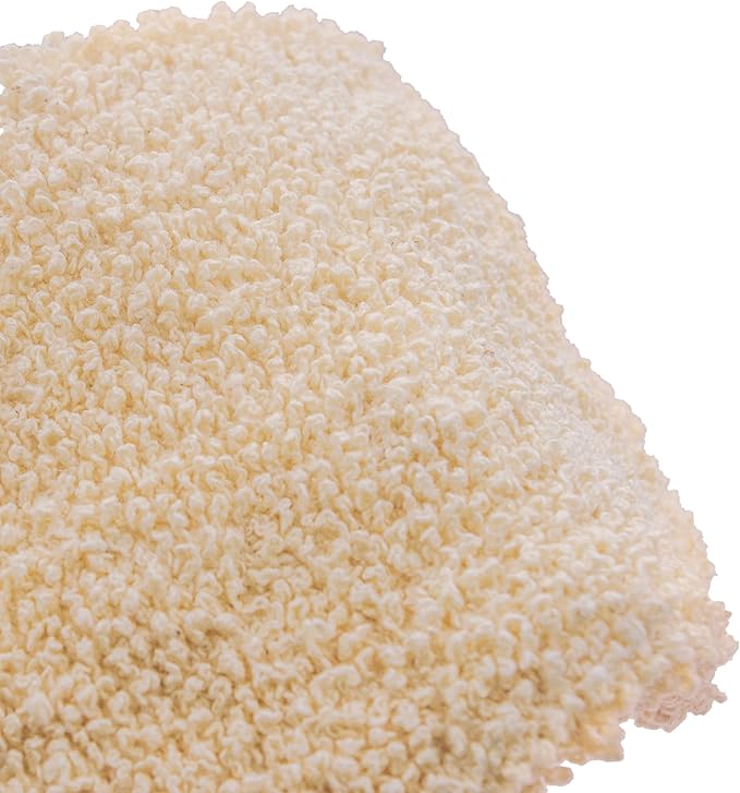 (4 Pack) Natural Exfoliating Cotton Bath Mitt Shower Gloves Loofah Washcloth Sponge Machine Washable Body Scrubber (Gentle Ramie)