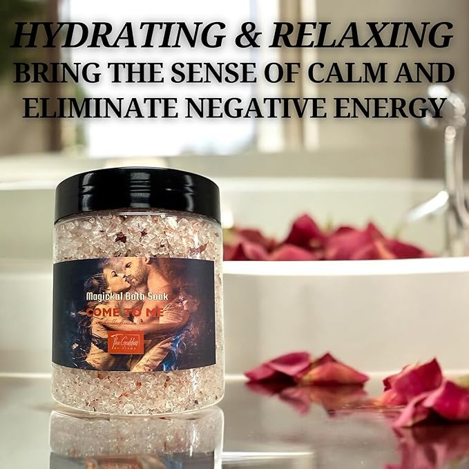 Come to Me Bath Salts 12oz – Spiritual Love Ritual Bath Soak – Manifestation & Attraction Bath for Witchcraft, Wiccan, Pagan & Metaphysical Self Care