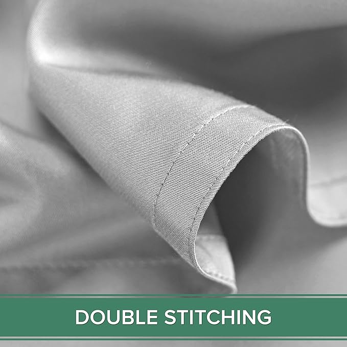 Queen Pillowcases by Pure Bamboo, Genuine 100% Organic Viscose Derived from Bamboo, Luxuriously Soft & Cooling, Double Stitching, Envelope Closure (2 Queen Pillowcases, Silver Pearl)