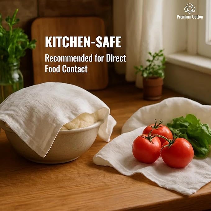 Dish Cloths Cotton - Kitchen Wash Cloth, Shop Towels Absorbent and Lint Free Flour Sack, Dishcloths for Kitchen Washing Dishes, Thick Absorbent Quick Dry Dish Rags, 24 Pack 13"x13" White