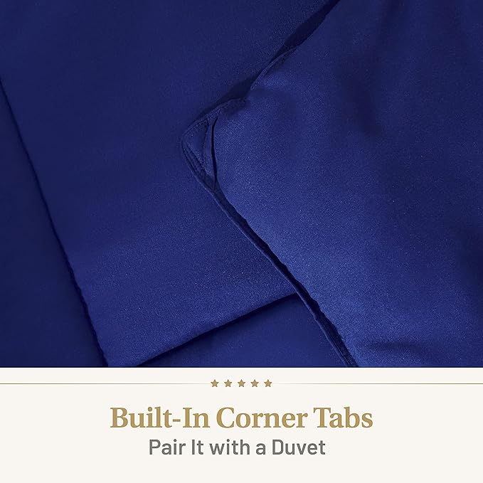 Lavish Comforts® Navy Blue Comforter – Fluffy Down Alternative Dark Blue Comforter, All-Season Queen Duvet Insert, Hypoallergenic, Machine Washable with Corner Loops