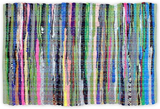 DII Chindi Home Collection Handwoven Multicolor Area Rag Rug, 20x31.5