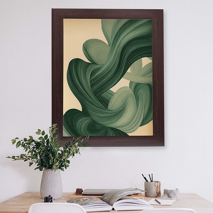 InkFlow Posters Fluid Brushstroke Poster - Modern Graphic Print - Trendy Wall Art for Living Room, Bedroom, Home - Calm Nature Decor - 24x32 Unframed Canvas Print