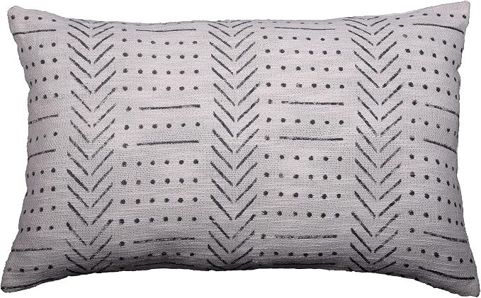 Trade Star Authentic Lumbar Cushion Cover 100% Cotton Throw Pillow Cover Decorative Ivory Bed Pillow Case Handloom Home Decor Large Cushion Case Luxurious (Ivory Snow 14X22 INCHES)