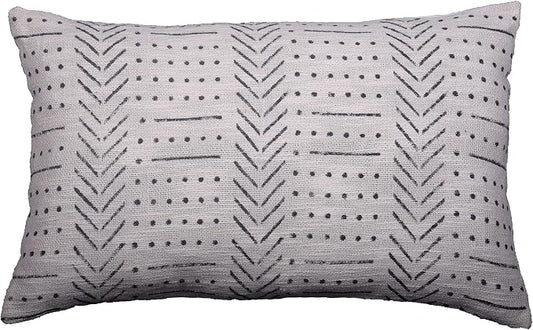 Trade Star Authentic Lumbar Cushion Cover 100% Cotton Throw Pillow Cover Decorative Ivory Bed Pillow Case Handloom Home Decor Large Cushion Case Luxurious (Ivory Snow 14X22 INCHES)