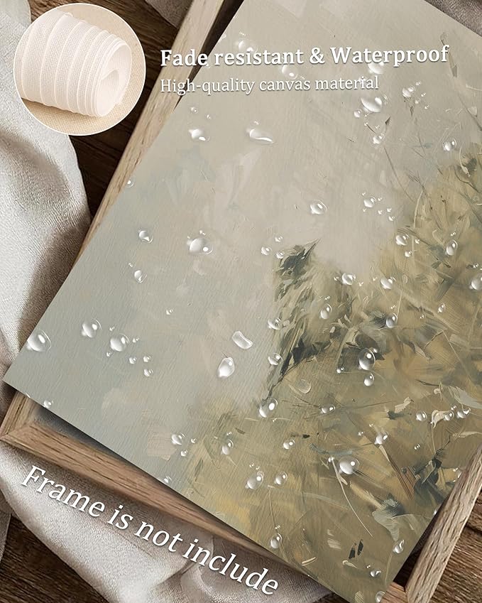 Vodefoad Little Bird Retro Vintage Canvas Wall Art Bird Painting Retro Canvas Wall Art Neutral Farmhouse Decor Blurred Landscape Animal Oil Painting Decor Rustic Nature Canvas Prints Antique Neutral Landscape Oil Painting Vintage Art Pictures for Bedro...