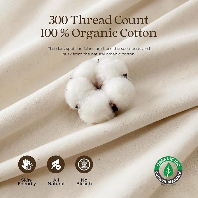 UNIKOME All Season Goose Feather Down Fiber Comforter Queen Size - 100% Organic Cotton Cover Natural Breathable Duvet Insert, 750+ Fill Power, Hotel Luxury Bedding Comforter (88"x90")