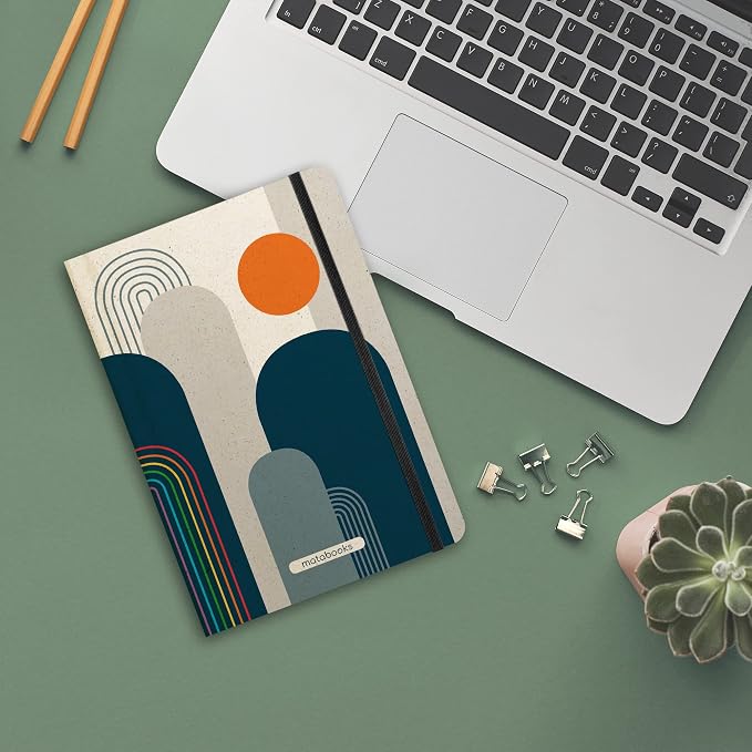 Sustainable and Vegan Notebooks A5 Made of Sweetgrass Paper, Nari Pride Collection, 138 Pages, Natural, Handmade, Made in Germany (Harmony)