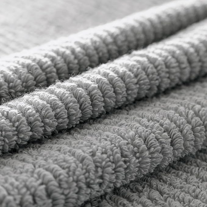 BOLL & BRANCH Turkish Ribbed Bath Sheet - Shore - 100% Organic Turkish Cotton - Oversized Soft Absorbent Quick Dry Luxury Spa Bath Sheet with Textured Rib Weave - Premium Comfort