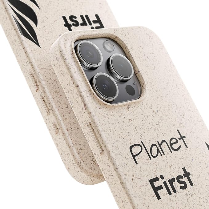 Eco-Friendly Biodegradable Phone Case - Planet First, Compatible with iPhone 16, 15, 14, & Samsung 22, 21, 20, All Versions