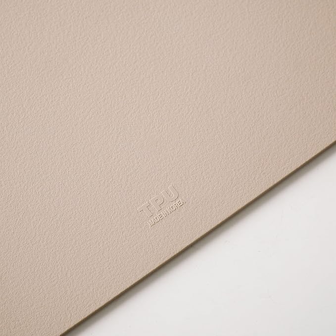 Flexible Cutting Board – Premium TPU Cutting Mat, Thick, Knife Friendly, Non-Slip, Dishwasher Safe Kitchen Prep Board, Made in Korea, Beige Large (1 Pack)