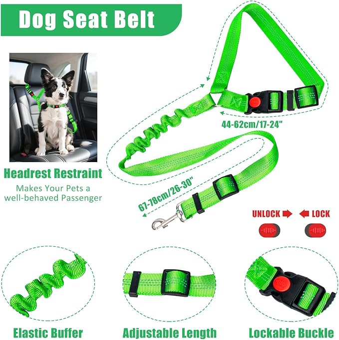 No Pull Dog Harness Adjustable Collar & Leash Set - Dog Halter Harnesses Collapsible Bowls & Poop Bag Dispenser Muzzle ID Tags Toys Fits Small Medium Large Dogs (Green-S)