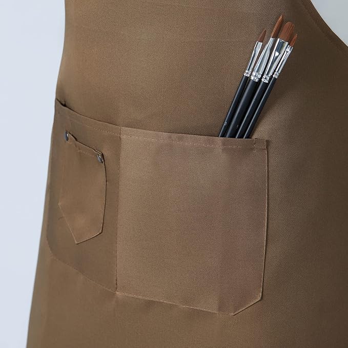 Art Aprons for Painting Pottery Ceramics, Mens Women Kitchen Cooking Aprons Waterproof Green