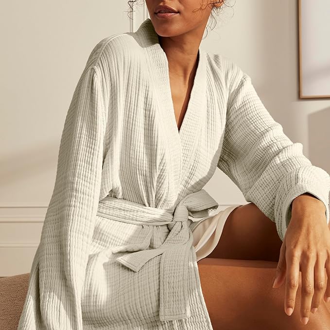 BOLL & BRANCH Dream Robe - 100% Organic Cotton - Ultra Soft, Lightweight, Breathable, and Pre Shrunk - Unisex