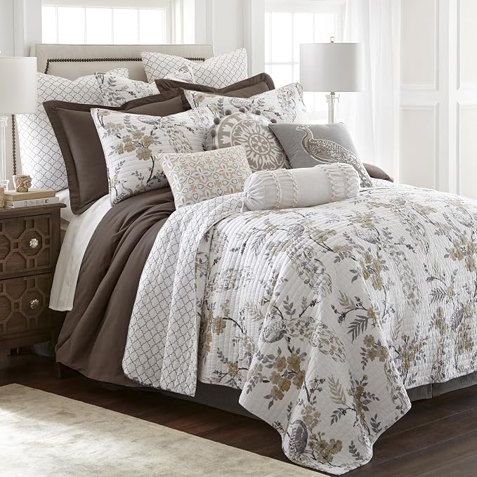 Levtex Home - 100% French Flax Linen - King Duvet Cover - French Flax Washed Linen - Cocoa - Duvet Cover Size (106x94in.)