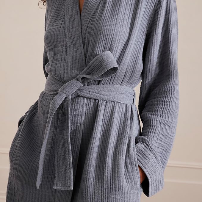 BOLL & BRANCH Dream Robe - 100% Organic Cotton - Ultra Soft, Lightweight, Breathable, and Pre Shrunk - Unisex