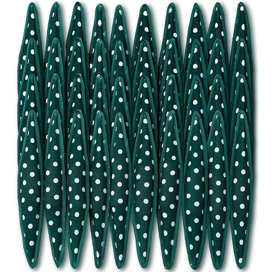 Bememo 40 Pieces Soft Curlers Hair Rollers Overnight Heatless Pillow Rollers for Hair Satin Sponge Curlers to Sleep in No Heat for Long Short Styling Tools(Dark Green)