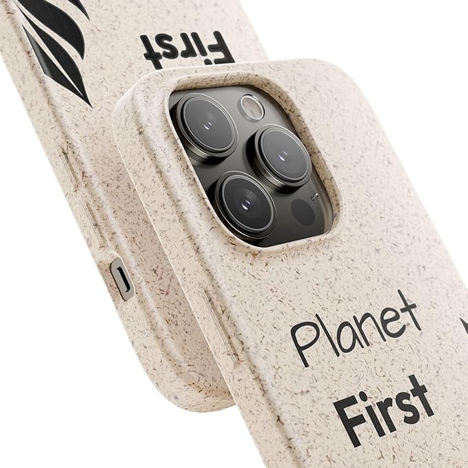 Eco-Friendly Biodegradable Phone Case - Planet First, Compatible with iPhone 16, 15, 14, & Samsung 22, 21, 20, All Versions