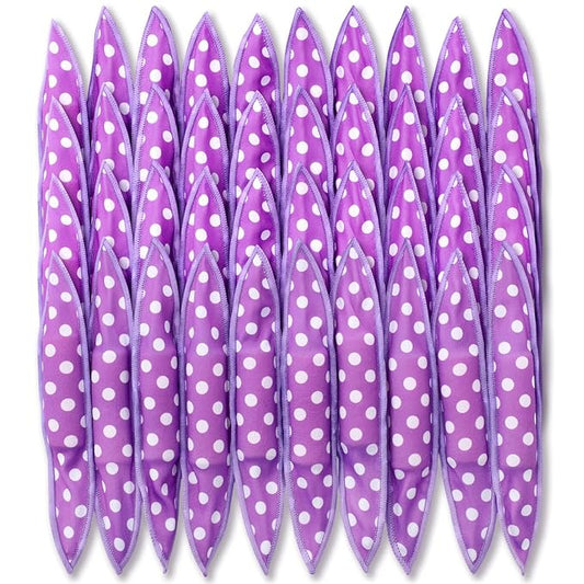 Bememo 40 Pieces Soft Curlers Hair Rollers Overnight Heatless Pillow Rollers for Hair Satin Sponge Curlers to Sleep in No Heat for Long Short Styling Tools(Purple)
