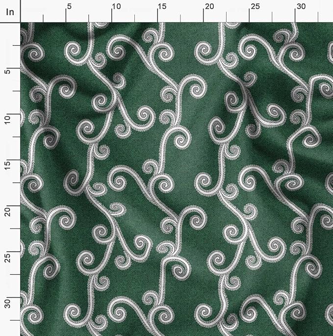 Soimoi Luxurious 58" Wide Green - Tribal Printed, Cotton Jersey Fabric - Perfect Material for Clothing, Home Decor, Craft Projects, 1 Yard