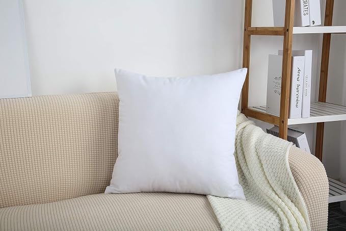 TangDepot Handmade Decorative Solid 100% Cotton Canvas Throw Pillow Covers/Pillow Shams, (26" x26" , White, 1 Count (Pack of 1)) | 100% cotton, same-color zip, machine wash & air dry. For living room, bedroom, office, car. 42 colors, 423 sizes. Cover o...