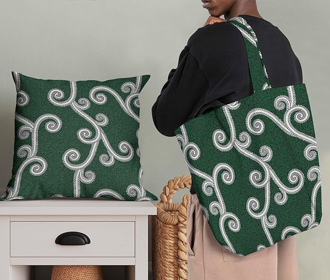 Soimoi Heavyweight Cotton Poplin Fabric Material, Green - African Printed-42 Inch Width, Natural Cotton Material for Quilt Making, Dresses, Skirts, Pajamas, Pillowcases, Tablecloths, Kurtis, 1 Yard
