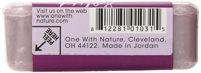 One With Nature Lilac Dead Sea Mineral Soap, 7 Ounce Bar (Pack of 2)