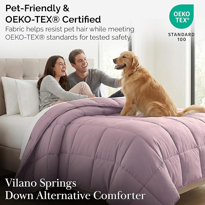 Southshore Fine Living, Inc. California King Comforter, Duvet Insert, Down Alternative Comforter, Soft & Cozy King Bedding, Lavender