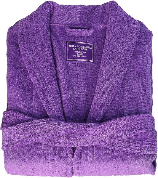 ZABER Bathrobe Mens,Pure Cotton Robe for Men,Thick Terry Cloth Bathrobe,Luxury Long Combed Men's Cotton Robe