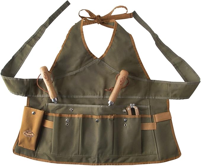 Esschert Design unisex adult gardening aprons, Olive Green, One Size US