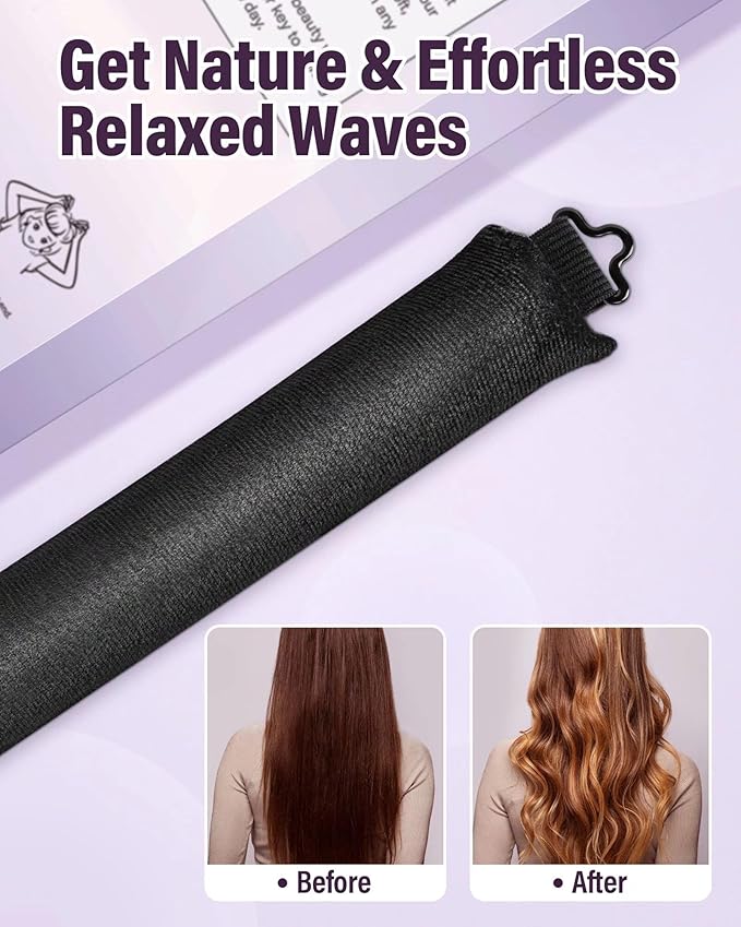 Heatless Hair Curler Overnight Curls-3 Pcs No Heat Curling Blowout Rod to Sleep In,Hair Rollers with Satin Scarf