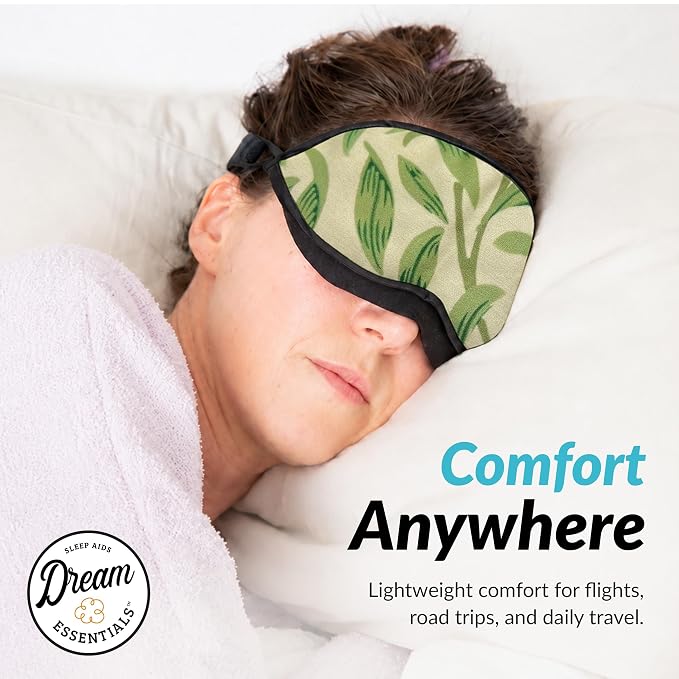 Dream Essentials Natura Organic Cotton Sleep Mask (Whispering Grass) Made in USA