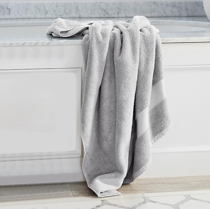 Organic Cotton Luxuriously Plush Bath Sheet | GOTS & Oeko-TEX Certified | Premium Hotel Quality Towels | Feather Touch Technology| 650 GSM Long Staple|Soft, Quick Dry & Ultra-Absorbent 36"x70"