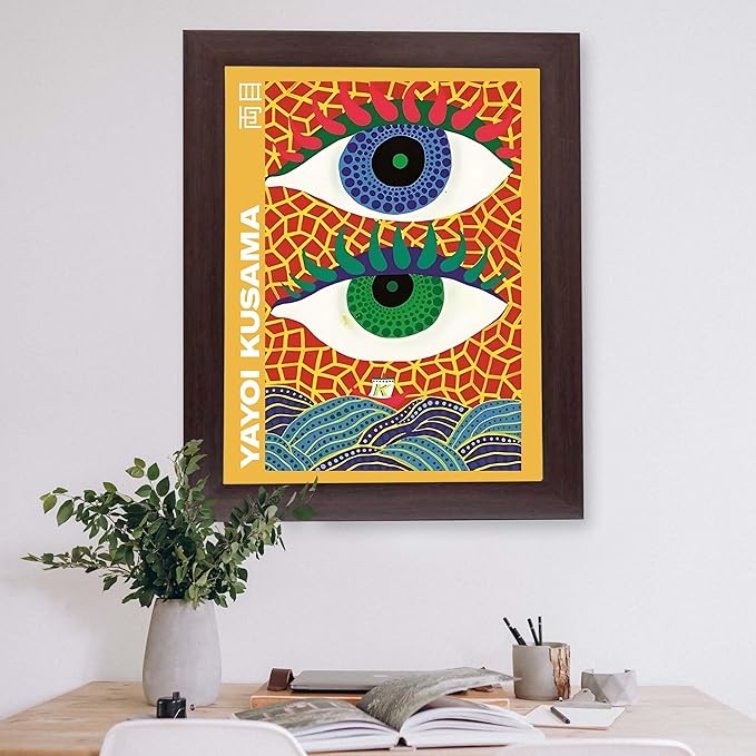 InkFlow Posters Abstract Pop Art Eyes Poster - Bold Repeating Pattern Graphic - Modern Wall Art for Living Room, Bedroom, Home - 8x10 Unframed Canvas Print